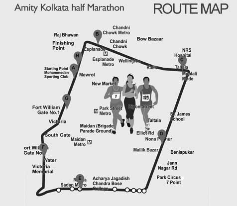 Amity-Kolkata-Half-marathon-route-map-mntravelog