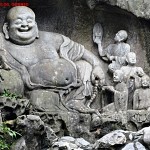 Laughing Buddha, Scenic area of Lingyin,Hangzhou, Zhejiang China Mntravelog