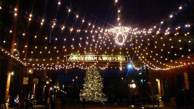 Toronto Christmas market light decorations